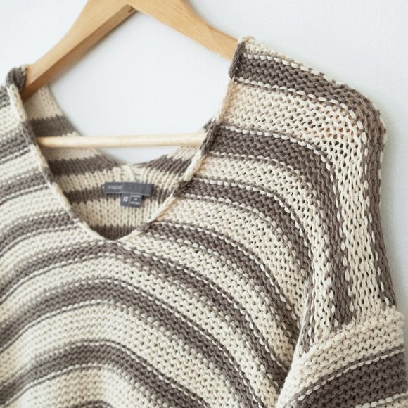 Vince V Neck Striped Sweater - Picture 3 of 6